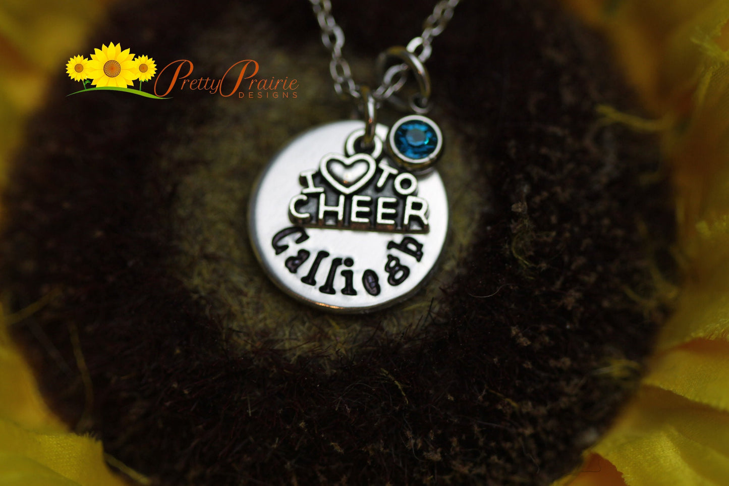 I Love to Cheer Necklace, Hand Stamped, Personalized Cheer Jewelry, Cheer Squad Gift, Cheerleading Coach Gift, Cheer Mom Jewelry, Teen Gift