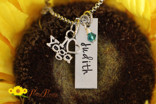 I Love Yoga Necklace, Yoga Keychain, Personalized Yoga Jewelry, Yoga Instructor Gift, Fitness Jewelry, Work Out Jewelry, Zen Necklace