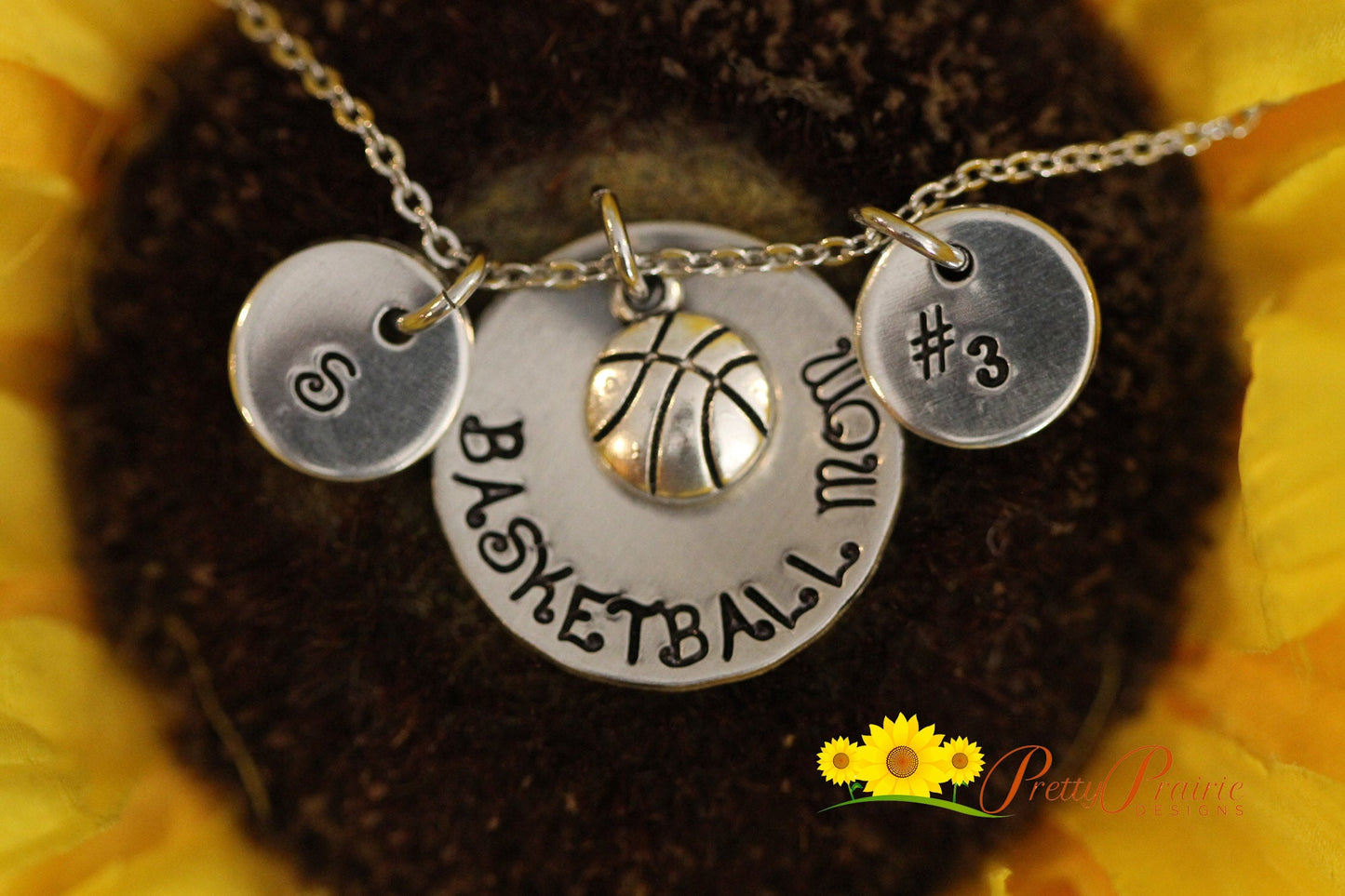 Personalized Basketball Mom Necklace, Initial and Jersey Number, Basketball Mom or Dad Gift, Basketball Keychain, Basketball Coach Gift