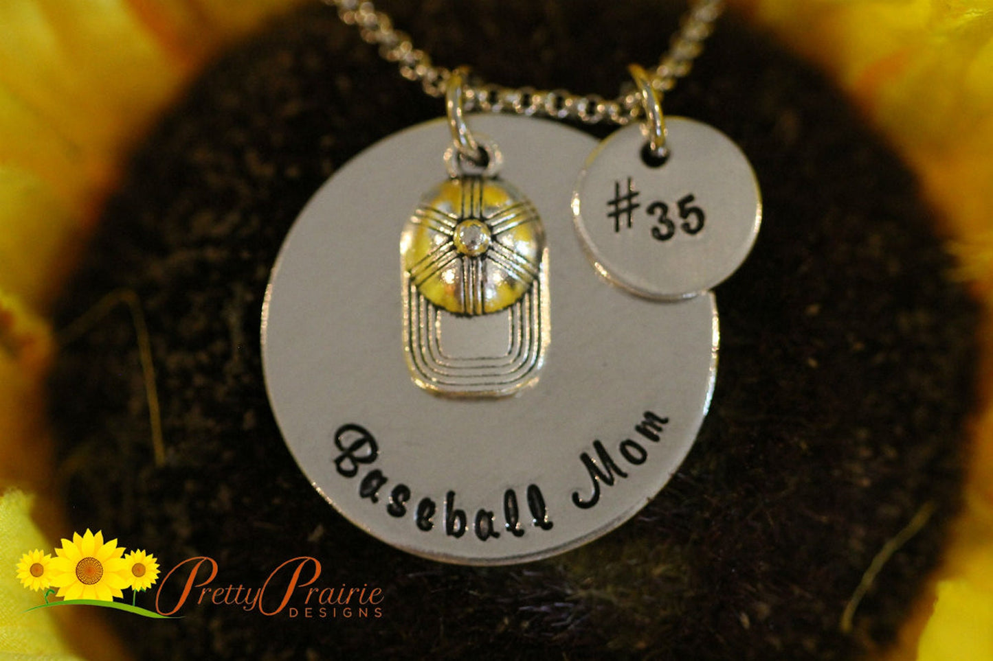 Personalized Baseball Mom Necklace, Hand Stamped Baseball Jewelry, Baseball Keychain, Initial, Jersey Number, Baseball Dad Gift, Coach Gift