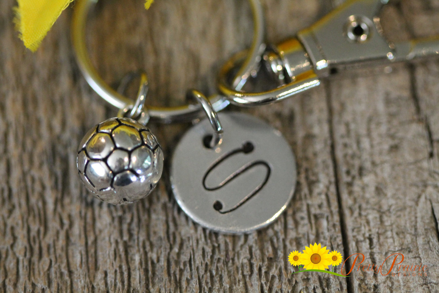 Soccer Ball Initial Keychain, Soccer Team Present, Gift for Soccer Player , Girls Soccer, Soccer Mom or Dad, Coach Gift, Soccer Lover Gift