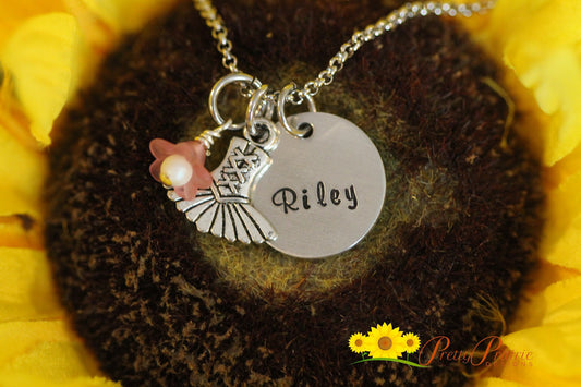 Personalized Ballerina Necklace, Dance Squad Gift, Dancer Gift, Dance Mom, Tutu Jewelry, Recital Present, Dance Coach Gift, Ballet Keychain