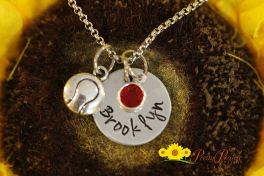 Personalized Tennis Necklace, Tennis Keychain, Tennis Jewelry, Tennis Team Gift, Tennis Lover, Tennis Coach Gift, Tennis Mom or  Dad Gift