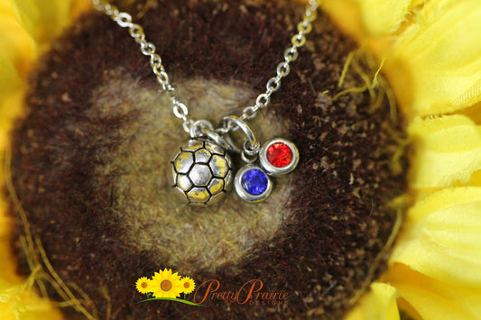 Team Color Soccer Necklace, Team Gift, Soccer Keychain, Soccer Jewelry, Girls Soccer, Team Mom Present, Soccer Coach Gift, Soccer Bag Tag