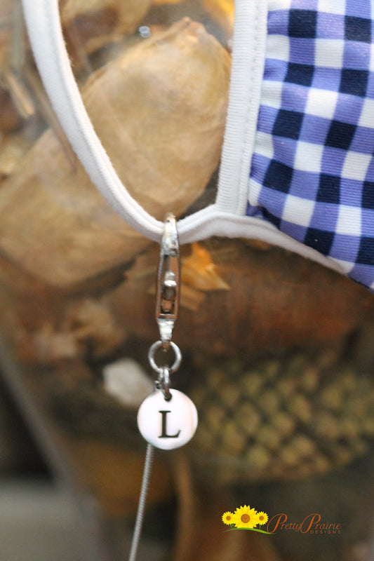 Personalized Lanyard, Stainless Steel Lanyard, Leather Lanyard, Initial Mask Chain, Custom Face Mask Holder, Lobster Clasps, Mask Strap