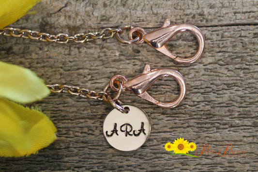 Rose Gold Face Mask Lanyard, Personalized Face Mask Chain, Face Mask Holder, Initial Face Mask Necklace, Custom Lanyard, Stainless Lanyard