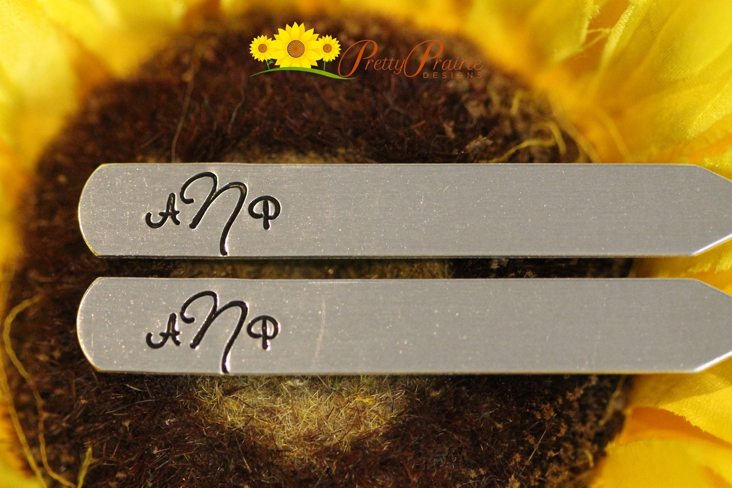 Monogramed Collar Stays, Personalized Collar Stiffener, Hand Stamped Collar Stays, Anniversary Gift for Him, Groomsman Gift, Husband Gift