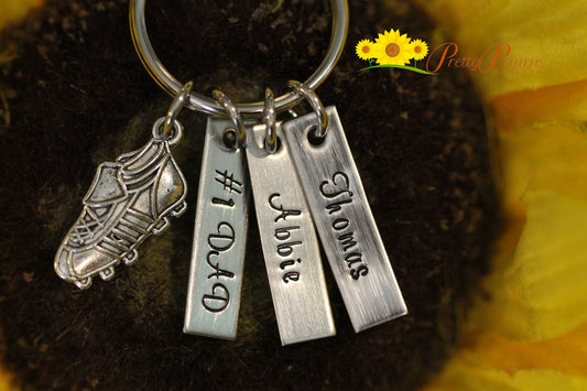 Soccer Boot Tag Keychain, Cleat Charm, Personalized Soccer Player Gift, Team Gift, Coach Gift, Gym Bag Tag, Football Cleat, Father's Day