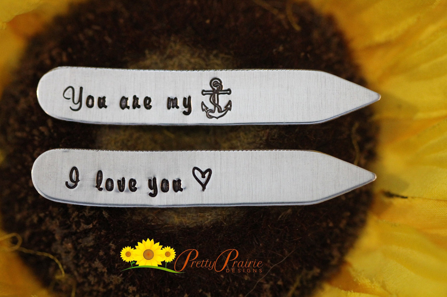 You Are My Anchor Collar Stays, Dress Shirt Collar Stiffeners, Men's Anniversary Gift, Boyfriend Gift, Custom Collar Stay, Valentine for Him