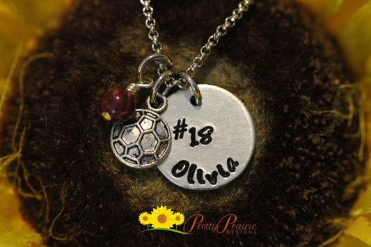 Personalized Soccer Necklace, Soccer Team Present, Soccer Player Jewelry, Girls or Boys Soccer Gift, Soccer Mom Necklace, Soccer Keychain