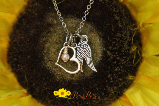 Forever in My Heart Necklace, Sympathy, Loss Jewelry, Religious Gift, Memorial Jewelry, Sorry for Your Loss Gift, Angel Jewelry, Love You