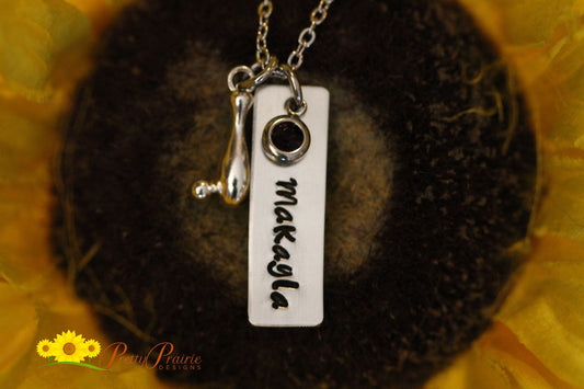 Personalized Bowler Pendant Necklace, Bowler Keychain, Bag Tag, Bowler Jewelry, Gift for a Bowler, Love to Bowl Jewelry, Bowling League Gift