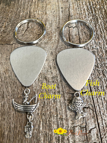 Lucky Lure Fishing Lure or Keychain, Unique Fishing Gift, Hand Stamped Fishing Hook, Angler Gift, Personalized, Dad or Grandpa Gift