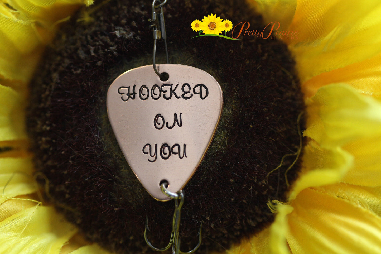 Hooked On You Fishing Lure, Fishing Partner Gift, Fishing Lure for Husband or Wife, Unique Fishing Gift, Hand Stamped Fisherman Present