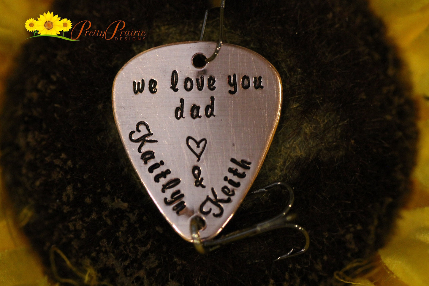 We Love You Daddy Lure, Custom Fishing Hook, Personalized Lure for Dad, Father's Day, Sports Gift,  Fisherman, Hand Stamped, Dad Birthday