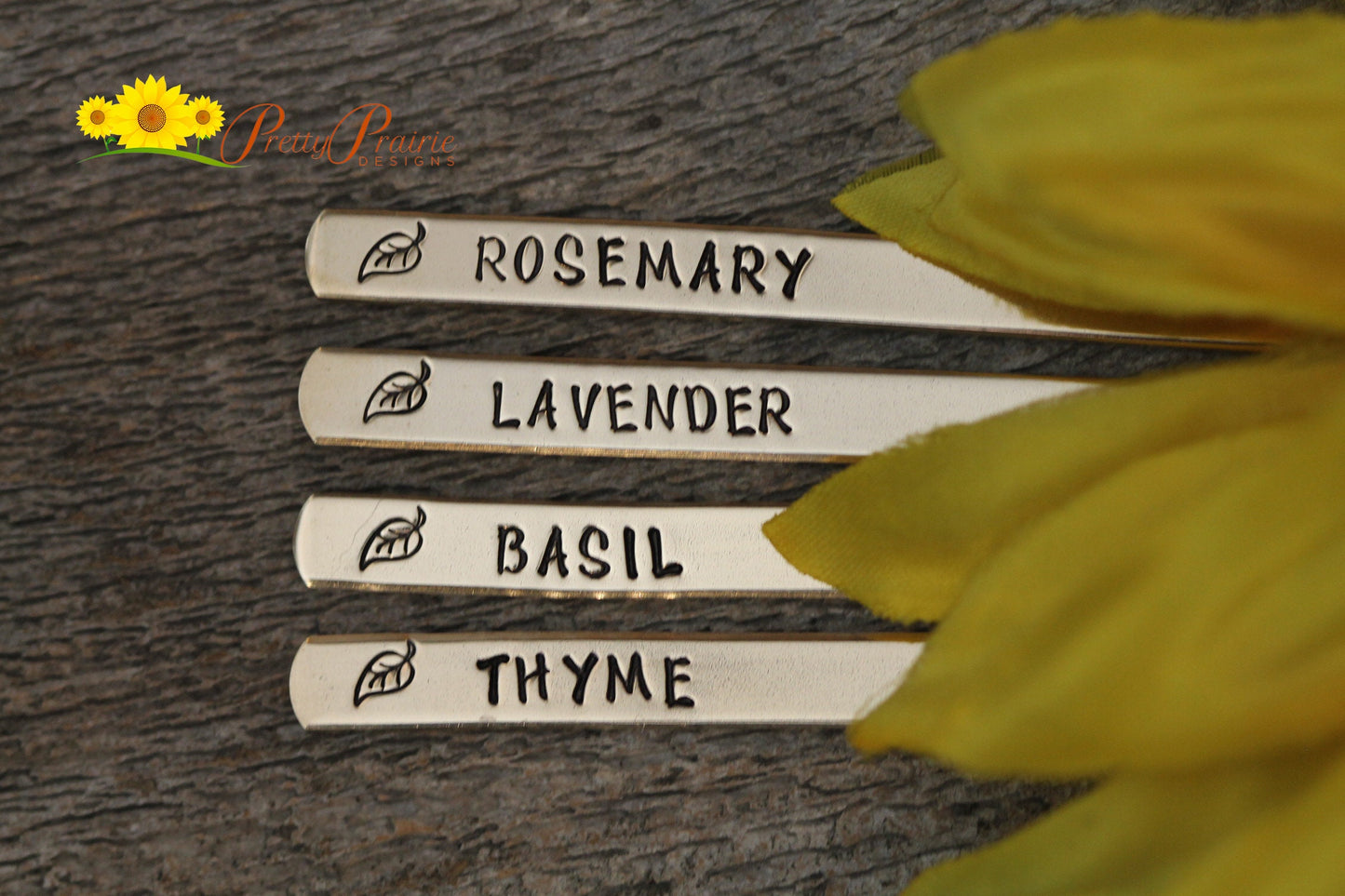 Herb Stakes, Plant Markers, Vegetable Labels, Hand Stamped Garden Stakes, Garden Decorations, Gardener's Gift, Copper, Brass, Aluminum