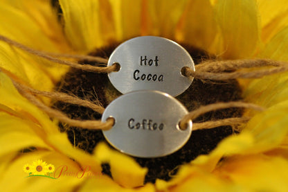 Custom Jar Tags, Canning Label, Jar Label, Coffee Can Label, Dog Treats, Gardener Gift, Hand Stamped, Metal Tags, Silver, Gold, Copper Label