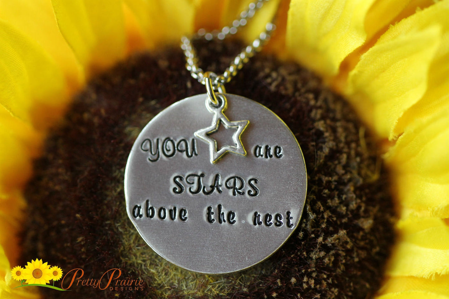 Stars Above the Rest Teacher's Necklace, Teacher Appreciation, Personalized, Hand Stamped, Favorite Teacher Gift, Silver, Copper, Brass