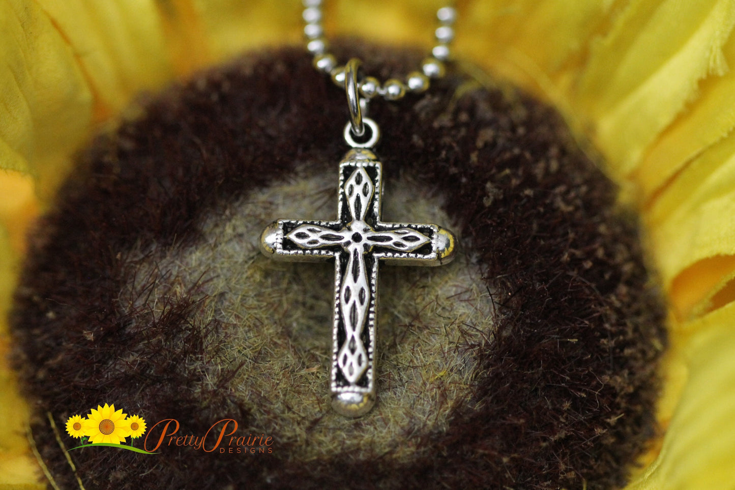 Large Cross Necklace, Filigree Cross, Gothic Jewelry, Men's Cross Jewelry, First Communion, Godfather or Godmother Gift, Faith Necklace