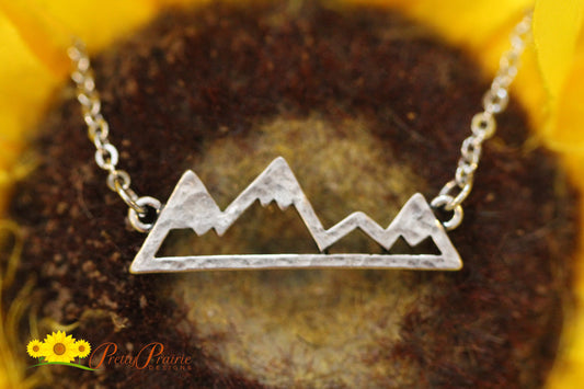 Mountain Necklace, Nature Jewelry, Nature Lover Gift, Mother's Day Gift, Camping Jewelry, Skier Necklace, Love to Hike Gift, Mountain Gift