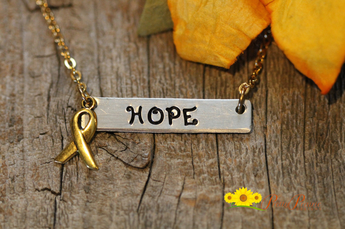 Hope Cancer Bar Necklace, Bracelet, Breast Cancer, Cancer Survivor, Inspirational Jewelry, Fight for a Cure, Ribbon Charm, Cancer Family