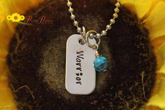 Warrior Semicolon Necklace, Mini Dog Tag, Suicide Awareness Keychain, Memorial Necklace, Remembrance Jewelry, Suicide Prevention Necklace