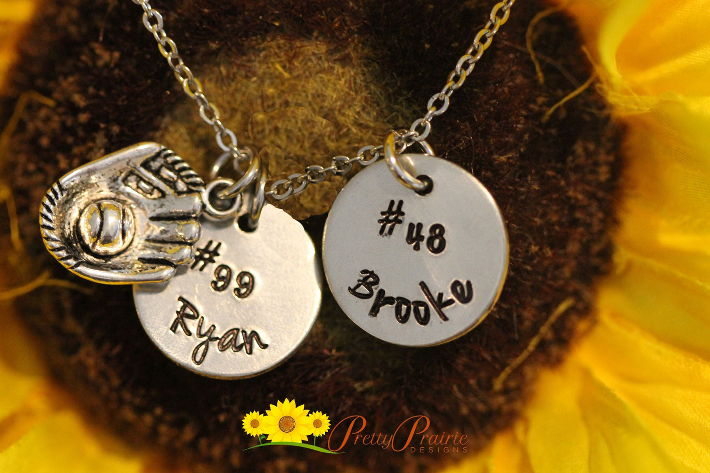 Softball Multiple Disc Necklace, Personalized Softball Jewelry, Baseball Necklace, Baseball Mom, Softball Mom, Sports Jewelry, Hand Stamped