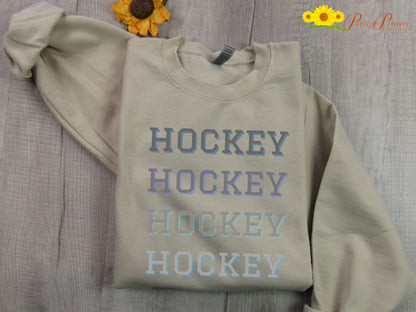 Hockey Sweatshirt, Custom Hockey Sweatshirt, Hockey Mom Shirt, Game Day Hockey Shirt, Hockey Dad Sweatshirt, Hockey Fan Gift, Love Hockey