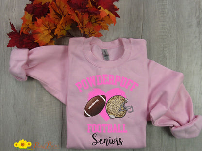 Powderpuff Seniors Sweatshirt, Powderpuff Football Gift, Gift for Teen Girl, HS Football Shirt, Senior Girl Sweatshirt, Girls Flag Football