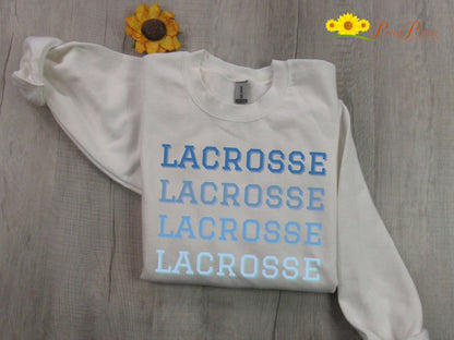 Lacrosse Sweatshirt, High School Lacrosse, Lacrosse Team Gift, Lacrosse Mom Sweater, Lacrosse Dad Shirt, Lacrosse Player Gift, Love Lacrosse