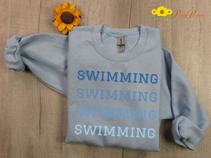 Swimming Sweatshirt, Swimmer Gift, High School Swim Team, Gift for a Swimmer, Swim Dad, Love to Swim, Swim Coach Gift, Swimmer Woman