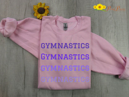 Gymnastics Sweatshirt, Gymnastics Shirt, Gift for Gymnast, Gymnastics Mom Shirt, Gymnastics Dad Sweatshirt, Love Gymnastics, Unisex Gymnast