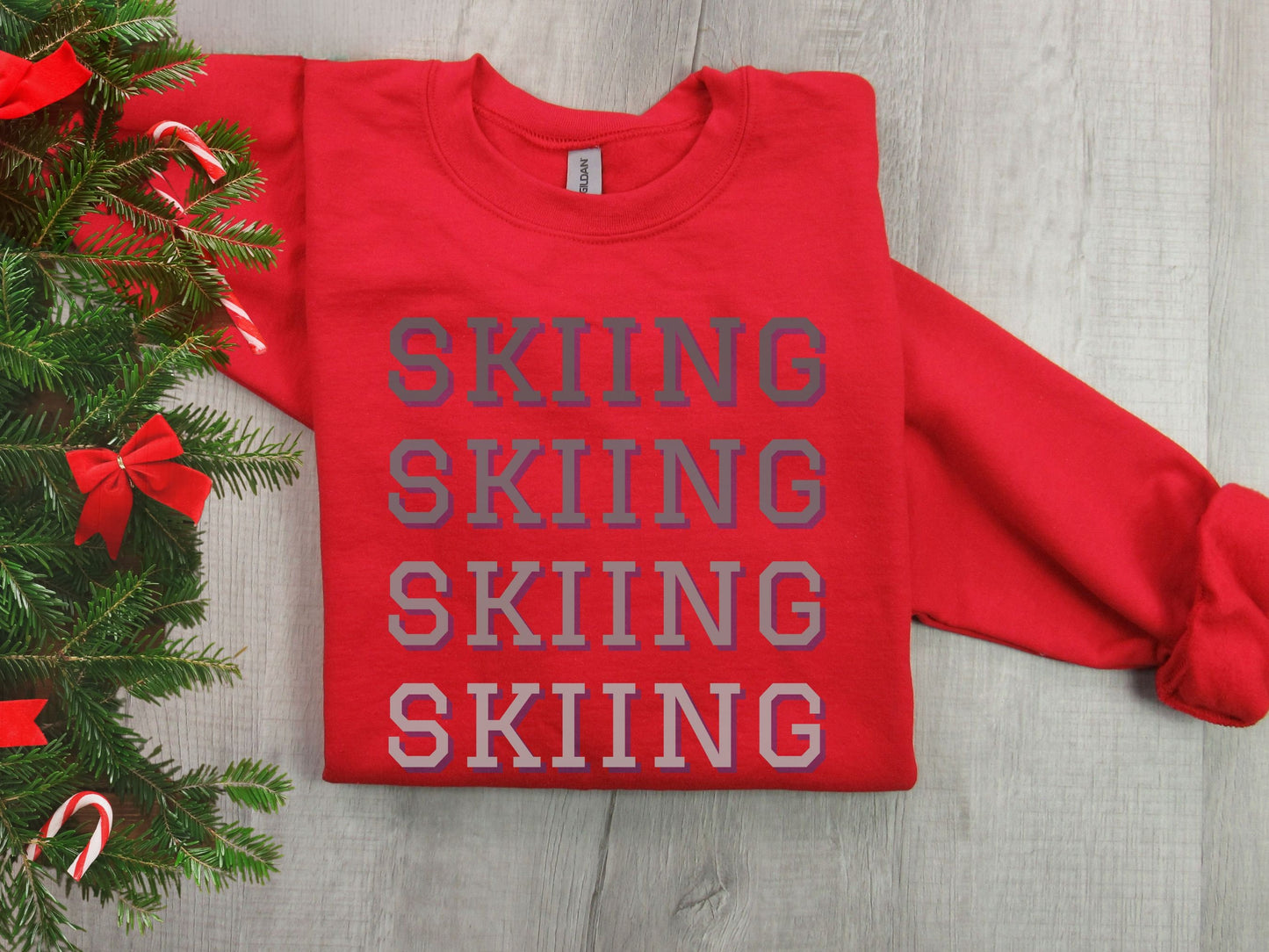 Skiing Sweatshirt, Snow Skiing Shirt, Christmas Gift for Skier, Skier Sweatshirt, Love to Ski Gift, Winter Sweatshirt, Downhill Skier Gift