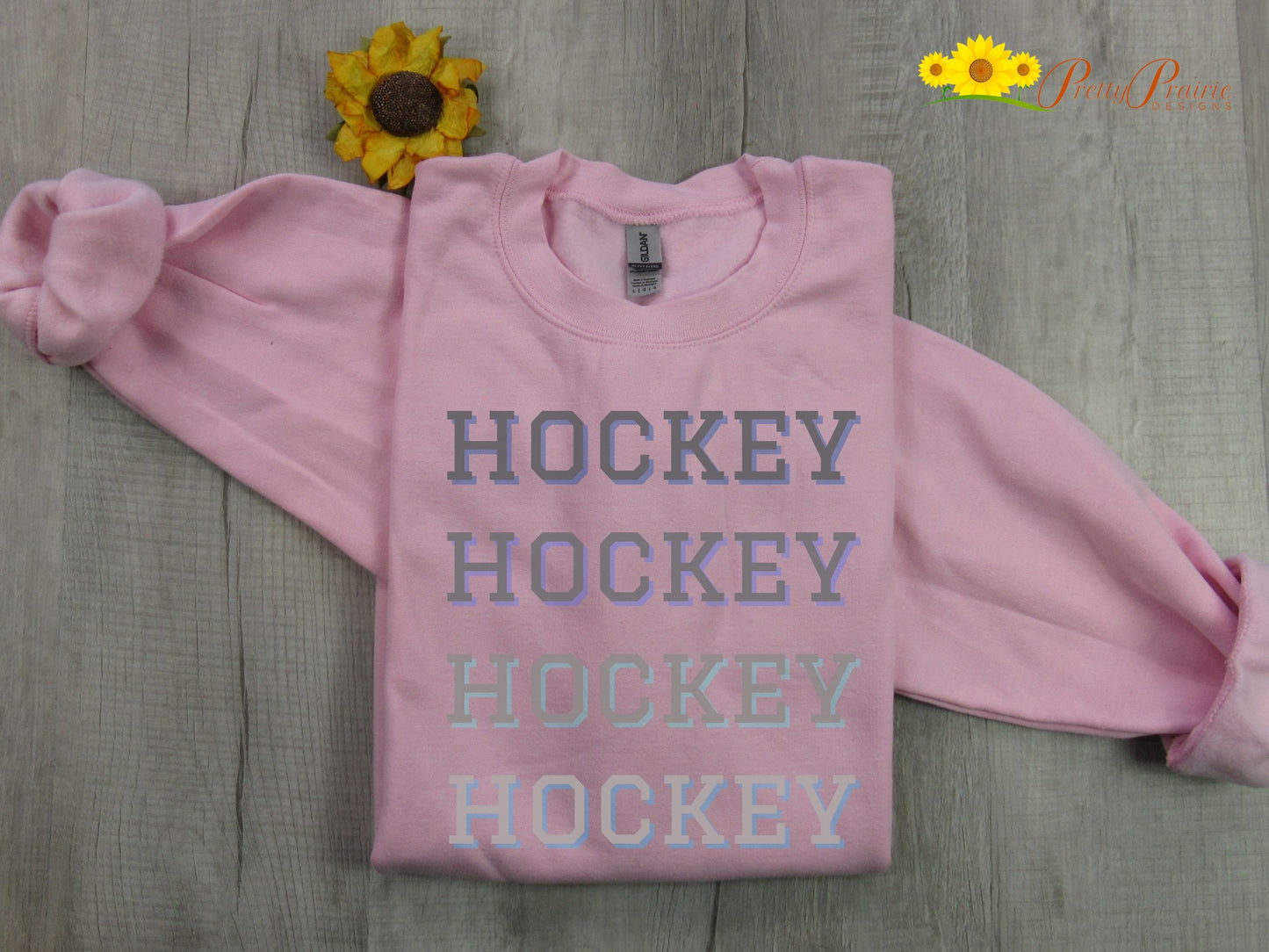 Hockey Sweatshirt, Custom Hockey Sweatshirt, Hockey Mom Shirt, Game Day Hockey Shirt, Hockey Dad Sweatshirt, Hockey Fan Gift, Love Hockey