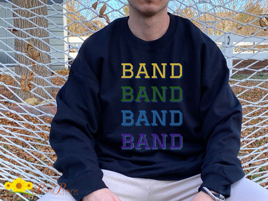 Band Sweatshirt, HS Band Gift, Band Member Sweatshirt, College Band Gift, Band Shirt, Music Lover Gift, Gift for Band Student, Marching Band