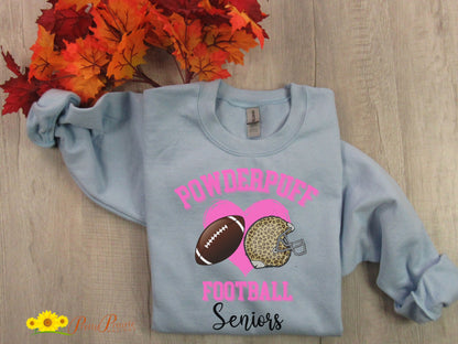 Powderpuff Seniors Sweatshirt, Powderpuff Football Gift, Gift for Teen Girl, HS Football Shirt, Senior Girl Sweatshirt, Girls Flag Football