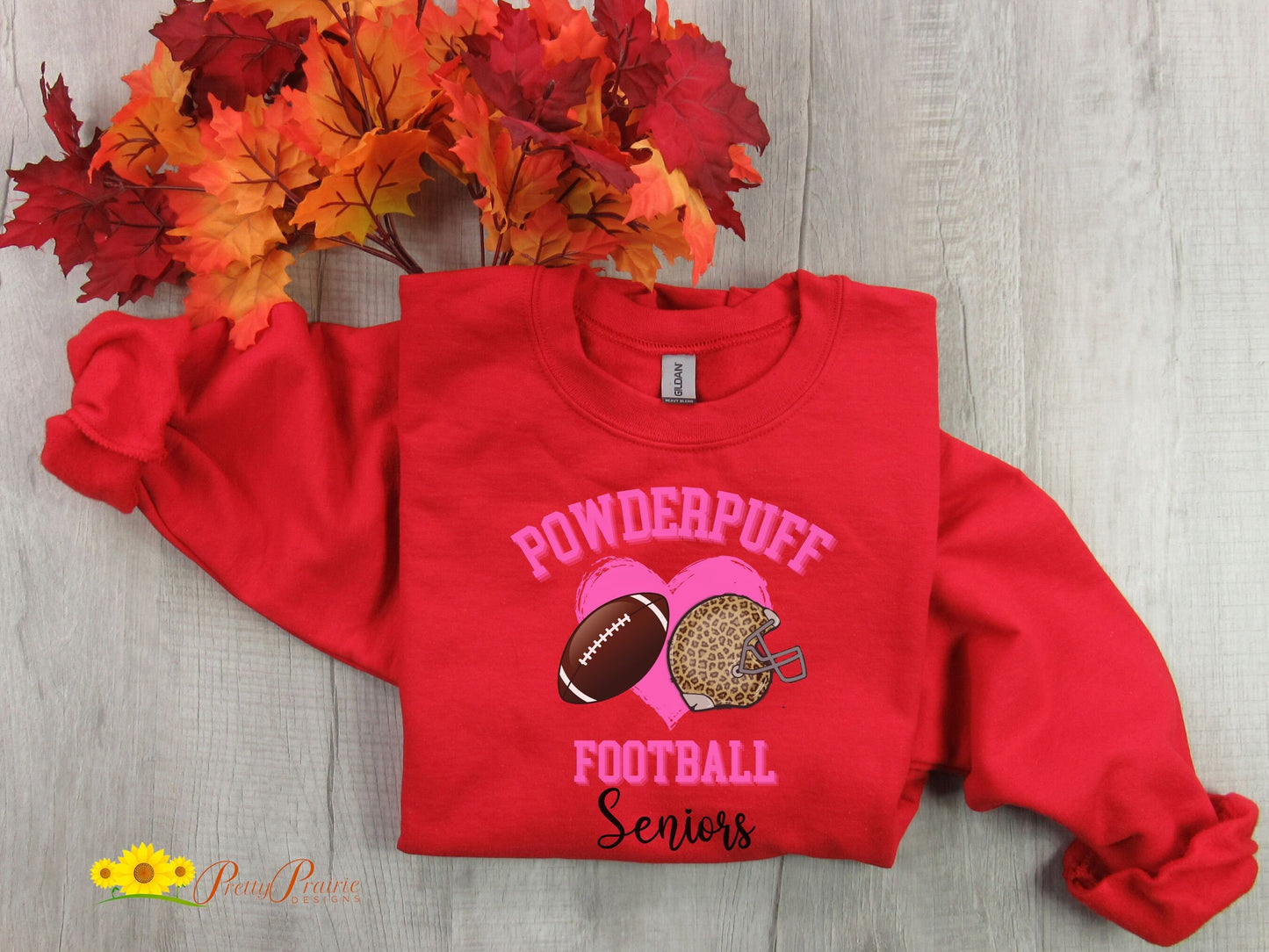 Powderpuff Seniors Sweatshirt, Powderpuff Football Gift, Gift for Teen Girl, HS Football Shirt, Senior Girl Sweatshirt, Girls Flag Football