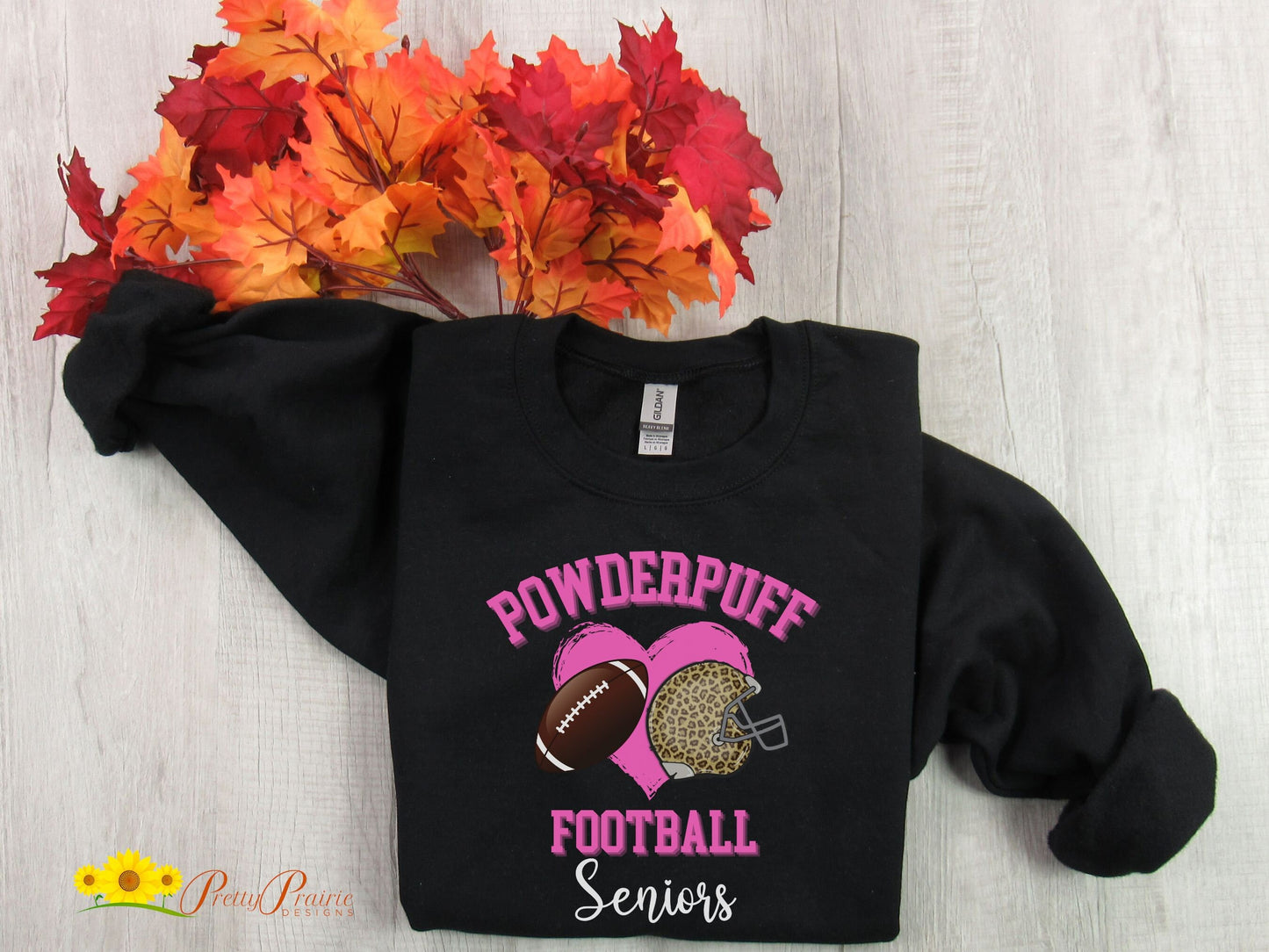 Powderpuff Seniors Sweatshirt, Powderpuff Football Gift, Gift for Teen Girl, HS Football Shirt, Senior Girl Sweatshirt, Girls Flag Football