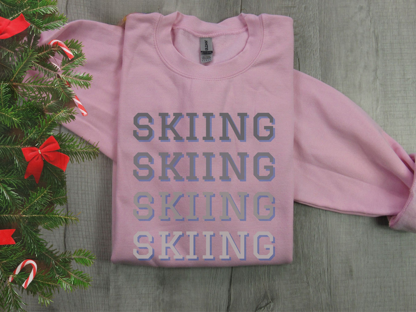 Skiing Sweatshirt, Snow Skiing Shirt, Christmas Gift for Skier, Skier Sweatshirt, Love to Ski Gift, Winter Sweatshirt, Downhill Skier Gift