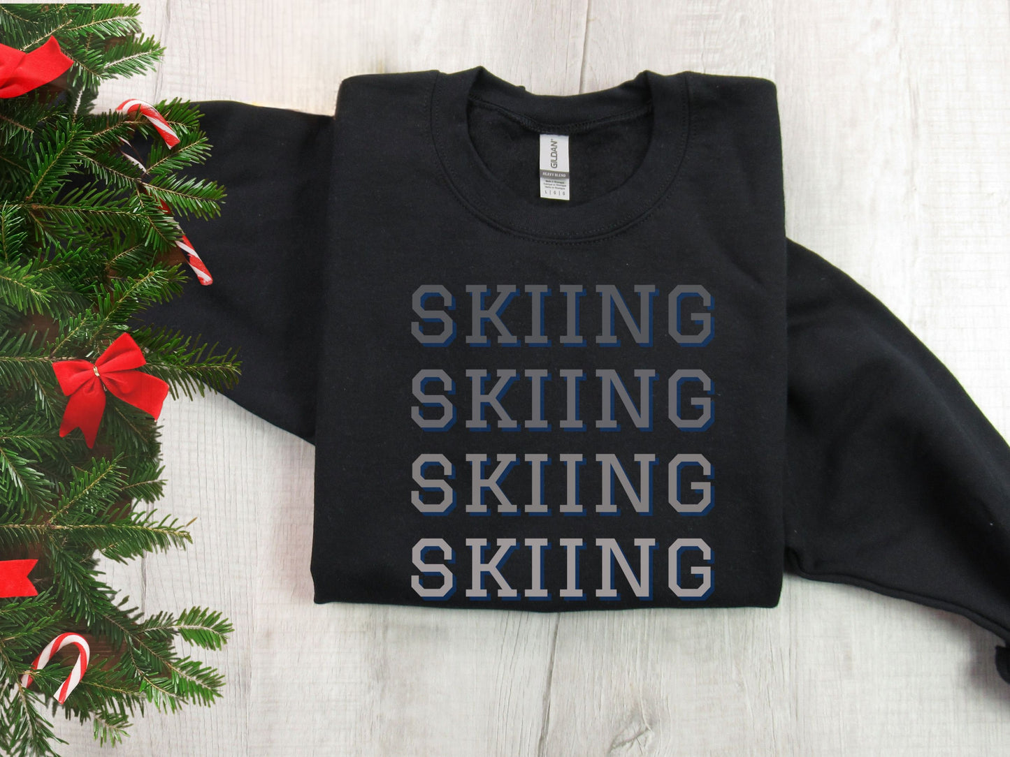 Skiing Sweatshirt, Snow Skiing Shirt, Christmas Gift for Skier, Skier Sweatshirt, Love to Ski Gift, Winter Sweatshirt, Downhill Skier Gift