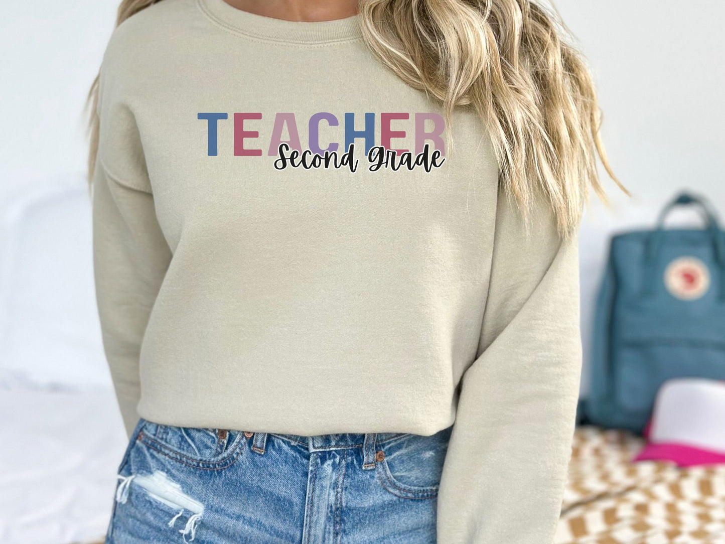 Personalized Teacher Sweatshirt, Custom Grade Level Sweatshirt, Unisex Teacher Shirt, High School Teacher Gift, Elementary Teacher Shirt