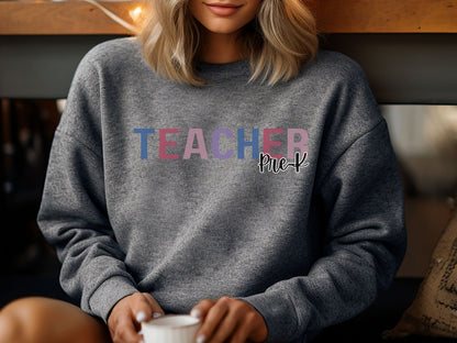 Personalized Teacher Sweatshirt, Custom Grade Level Sweatshirt, Unisex Teacher Shirt, High School Teacher Gift, Elementary Teacher Shirt