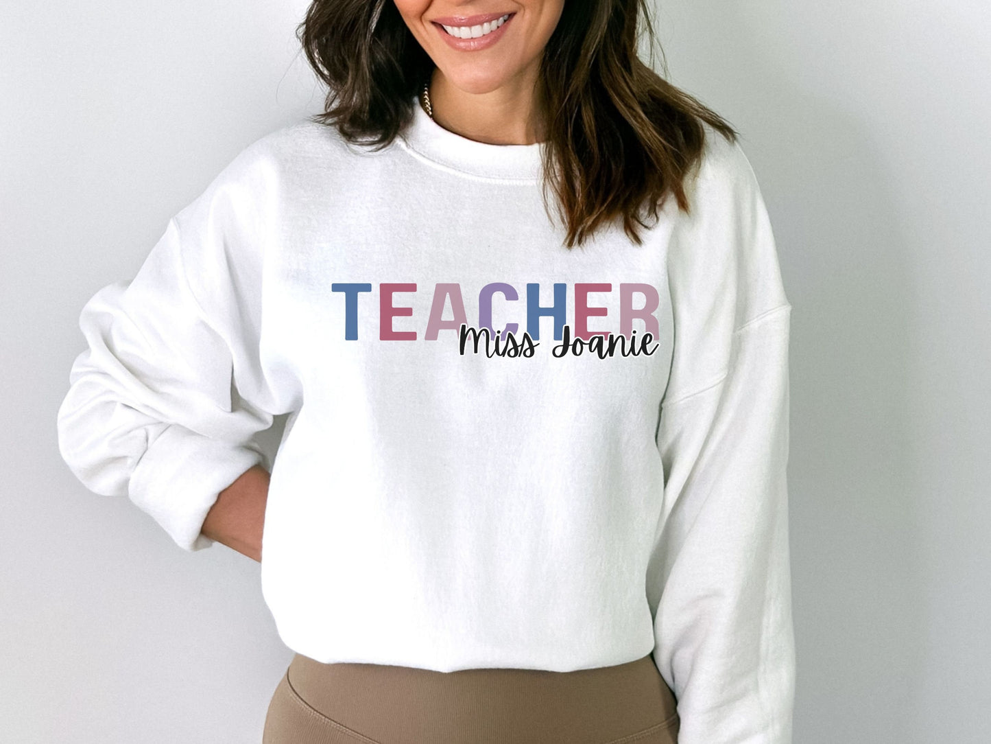 Personalized Teacher Sweatshirt, Custom Grade Level Sweatshirt, Unisex Teacher Shirt, High School Teacher Gift, Elementary Teacher Shirt