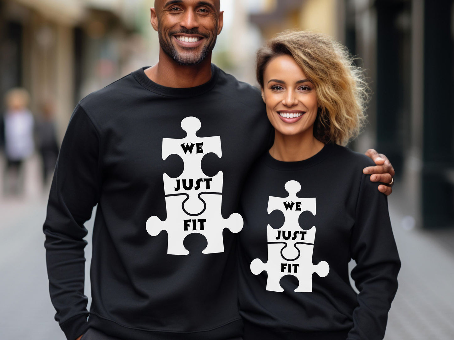 Puzzle Sweatshirts, We Just Fit Sweatshirts, Couple Sweatshirts, Anniversary Gift, Puzzlers Gift, Puzzle Club Shirts, BFF Sweatshirts