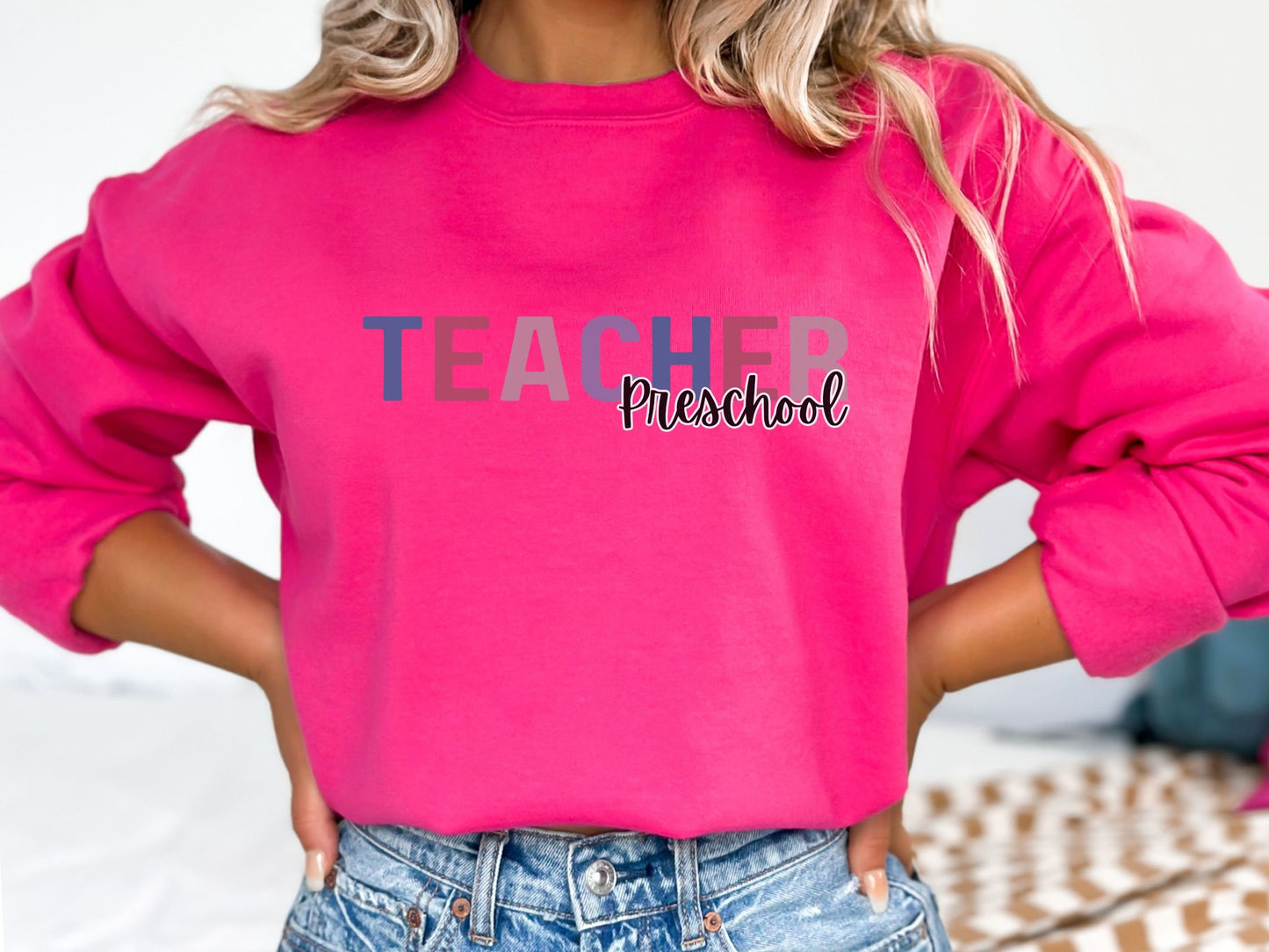 Personalized Teacher Sweatshirt, Custom Grade Level Sweatshirt, Unisex Teacher Shirt, High School Teacher Gift, Elementary Teacher Shirt