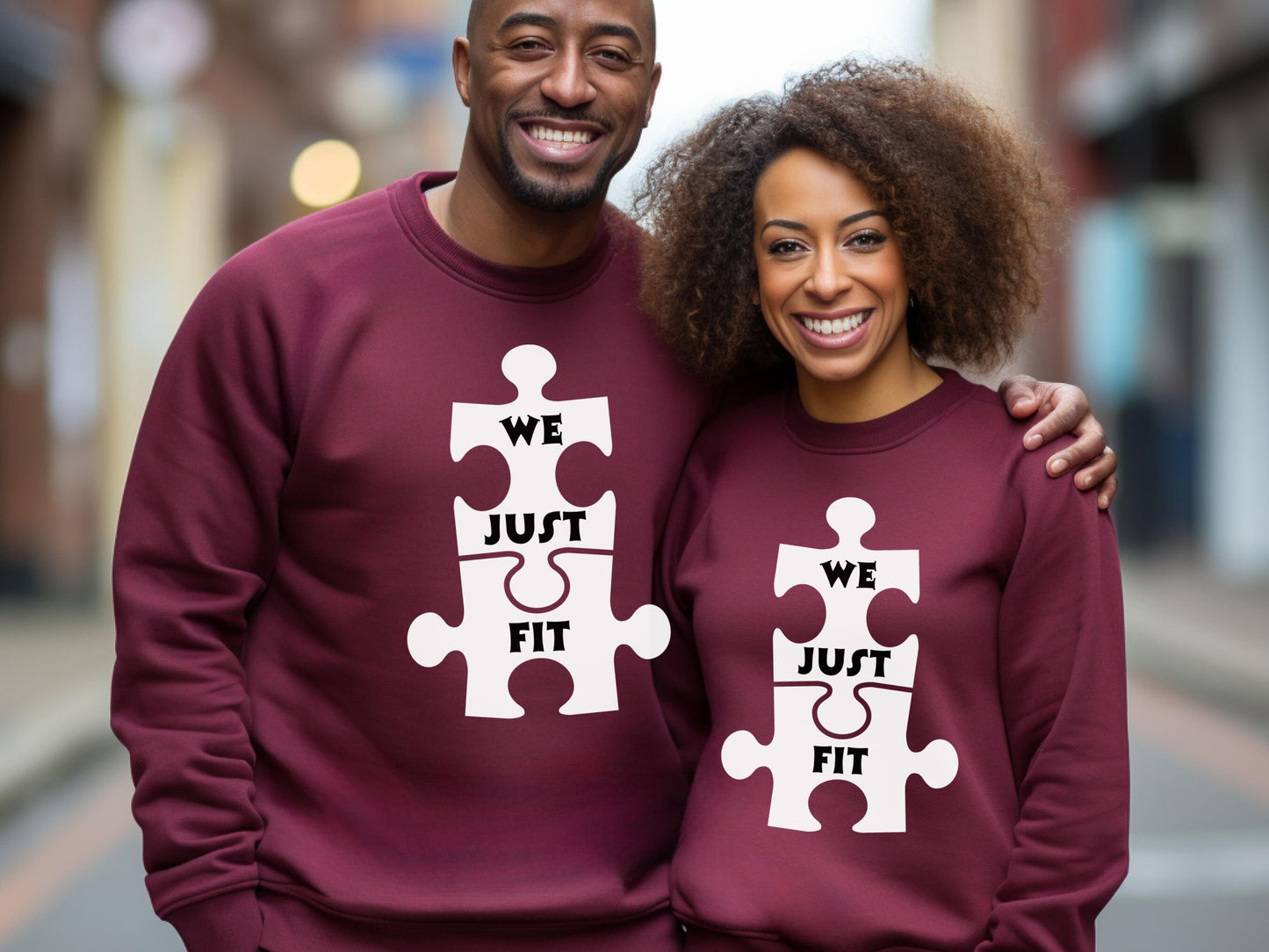 Puzzle Sweatshirts, We Just Fit Sweatshirts, Couple Sweatshirts, Anniversary Gift, Puzzlers Gift, Puzzle Club Shirts, BFF Sweatshirts