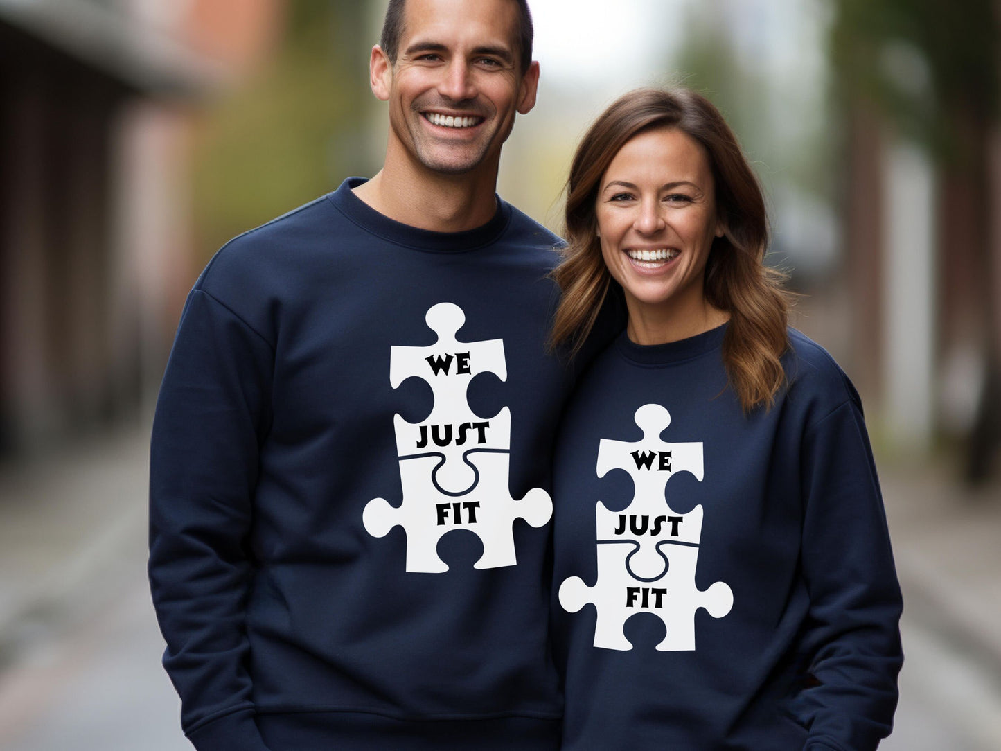 Puzzle Sweatshirts, We Just Fit Sweatshirts, Couple Sweatshirts, Anniversary Gift, Puzzlers Gift, Puzzle Club Shirts, BFF Sweatshirts