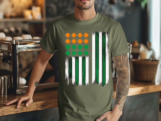 Irish Flag T-Shirt, St. Patrick Day Shirt for Man, St. Patrick Flag Shirt, Shamrock Shirt, Irish TShirt, Love Ireland Shirt, Ireland Tee