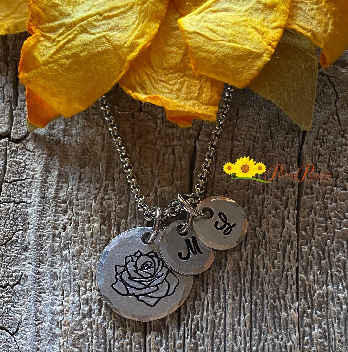 Birth Month Flower Necklace, Personalized Flower Necklace, Mother's Day Flower Necklace, Birth Month FlowerJewelry, Initial Flower Necklace