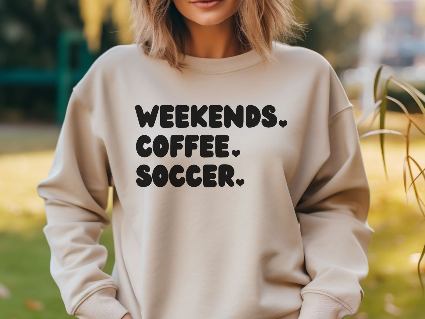 Weekend Coffee Soccer Sweatshirt, Soccer Sweatshirt, Soccer Mom Sweatshirt, Sweatshirt for Women, Game Day Sweatshirt, Soccer Lover Gift